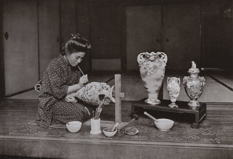 A Pottery Painter by Herbert Ponting