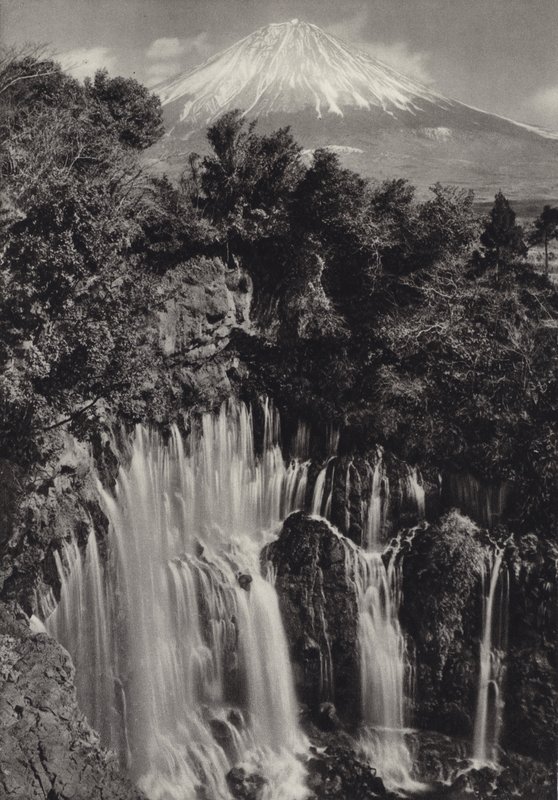 Japan in 1920s: Shiraito waterfall by Herbert Ponting