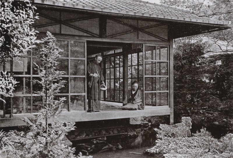 Namikawa San feeding His Carp by Herbert Ponting