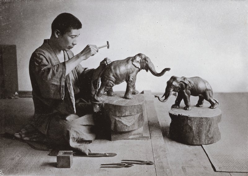 The Bronze Sculptor by Herbert Ponting