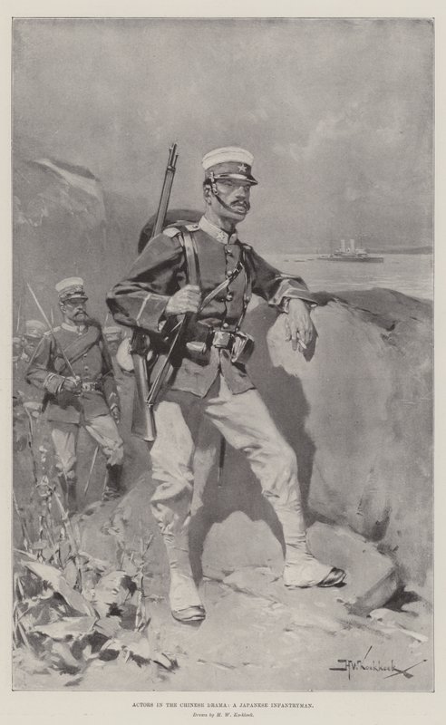 Actors in the Chinese Drama, a Japanese Infantryman by Hermanus Willem Koekkoek
