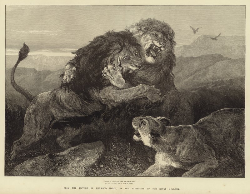 Fierce as conflicting fires the combat burns by Heywood Hardy