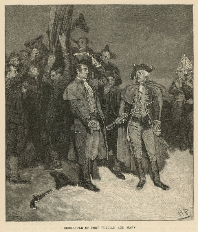 Surrender of Fort William and Mary by Howard Pyle