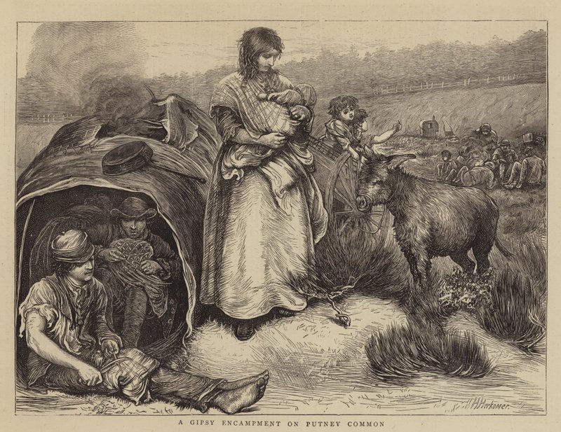A Gipsy Encampment on Putney Common by Hubert von Herkomer