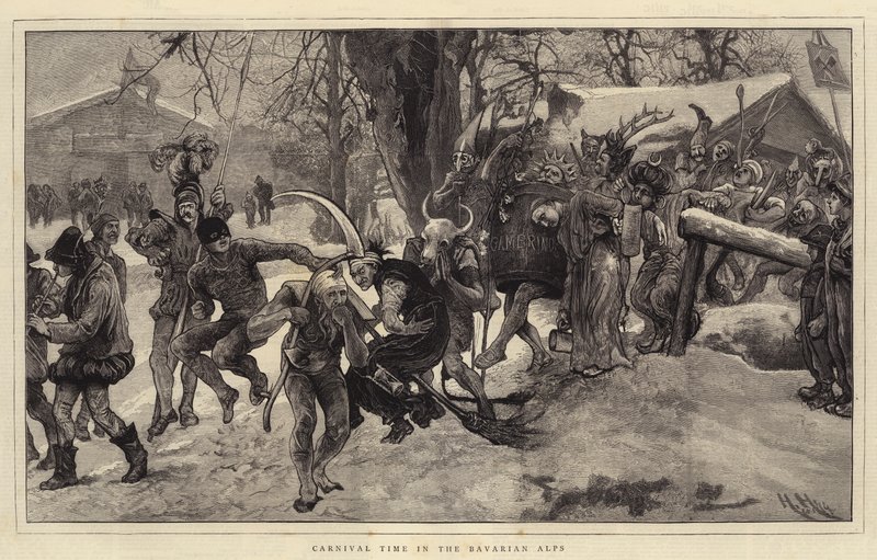 Carnival Time in the Bavarian Alps by Hubert von Herkomer