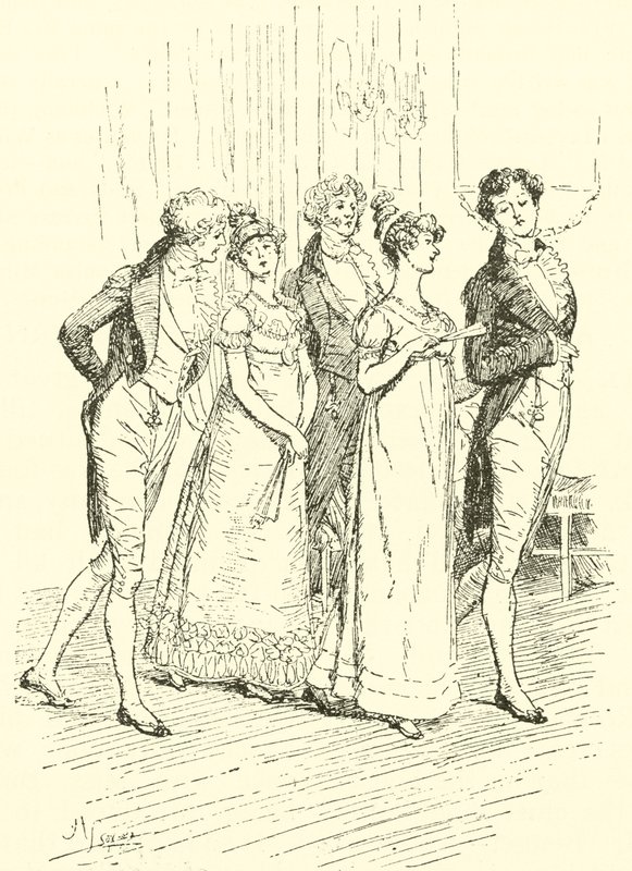 The Netherfield party entering the ballroom by Hugh Thomson