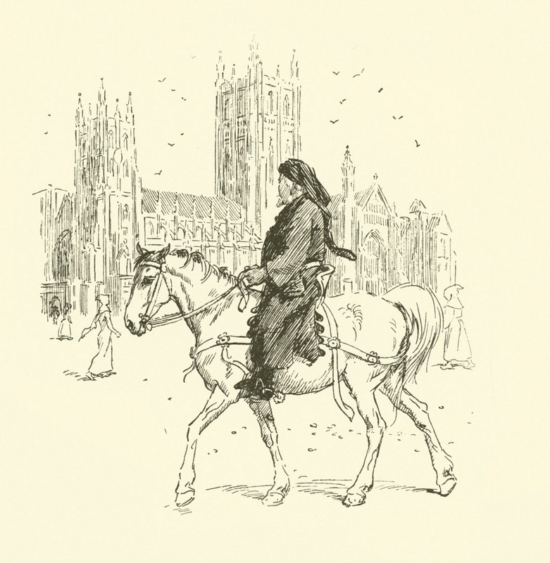 Geoffrey Chaucer on Horseback by Hugh Thomson