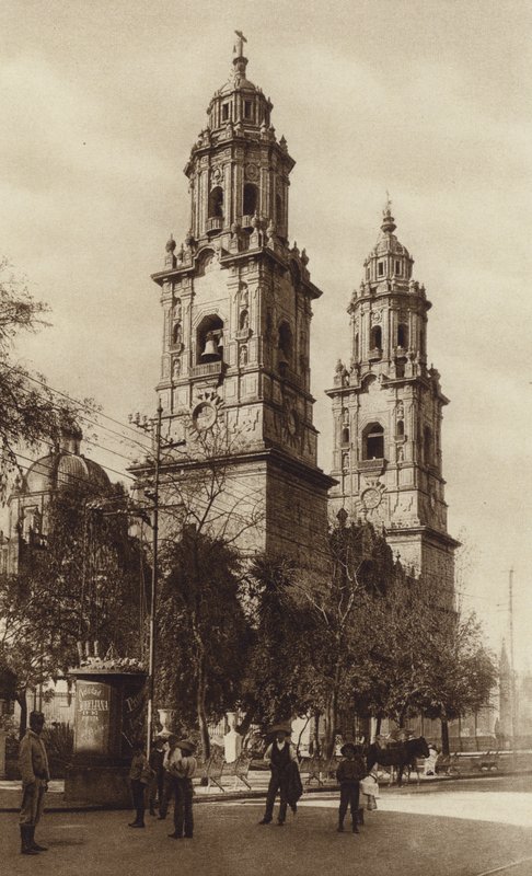 Mexico: Morelia, The Cathedral by Hugo Brehme