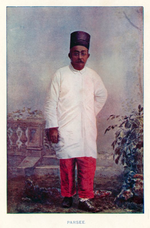 Indian Natives: Parsee (colored photo) by Indian photographer
