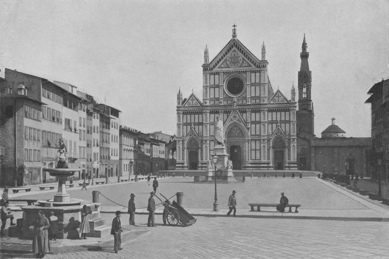 Florence, Piazza Santa Croce by Italian Photographer