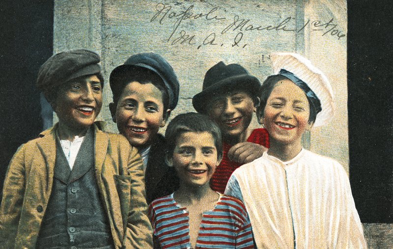 Neapolitan Boys Laughing and Smiling by Italian Photographer