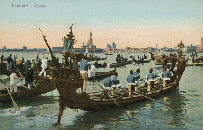 Procession in a Venetian Canal by Italian Photographer
