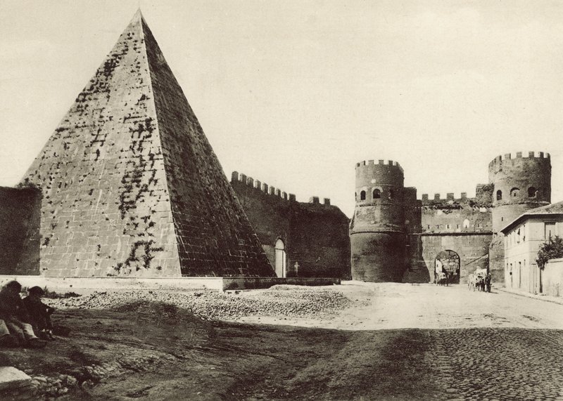 Pyramid of Caius Cestius by Italian Photographer