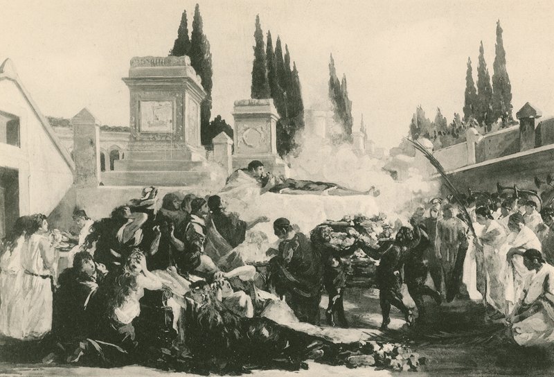 A Funeral at the Ustrinum by Italian School