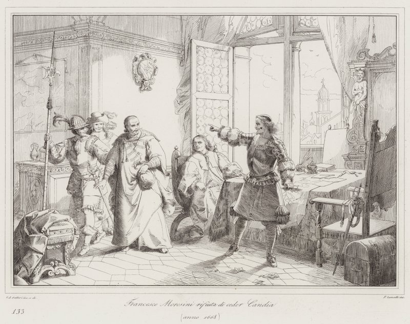 Francesco Morosini Refuses to Surrender Candia by Italian School