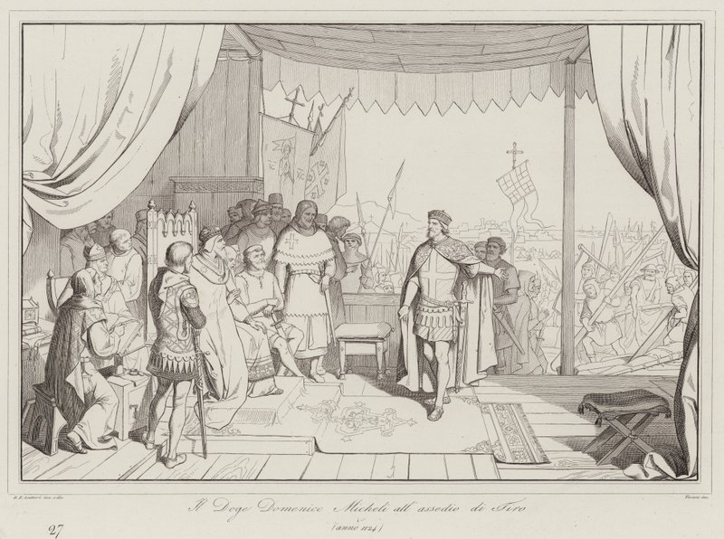 Doge Domenico Micheli at the siege of Tyre by Italian School