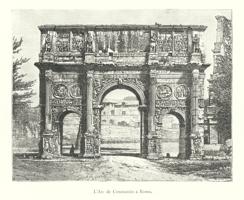 The Arch of Constantine in Rome (engraving) by Italian School