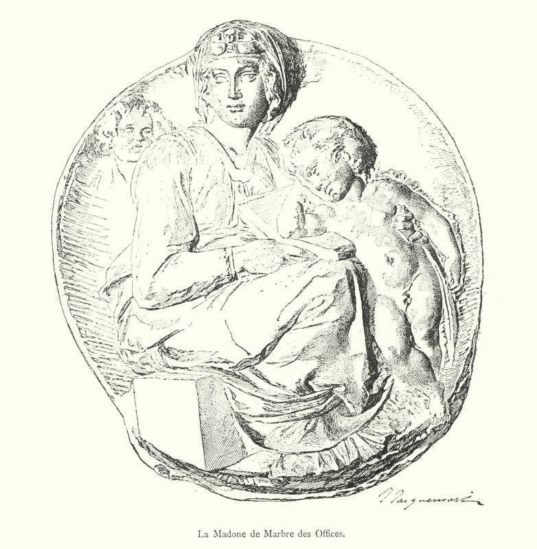 The Marble Madonna of the Uffizi (engraving) by Italian School