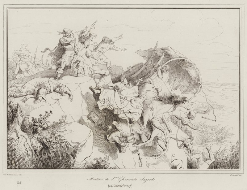 Martyrdom of St. Gherardo Sagredo by Italian School