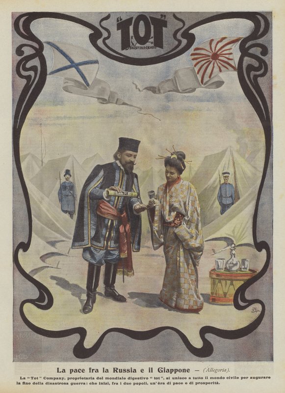 Peace between Russia and Japan by Italian School