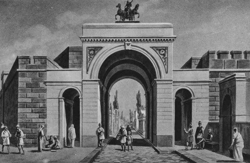 Pompei: Porta Ercolana by Italian School