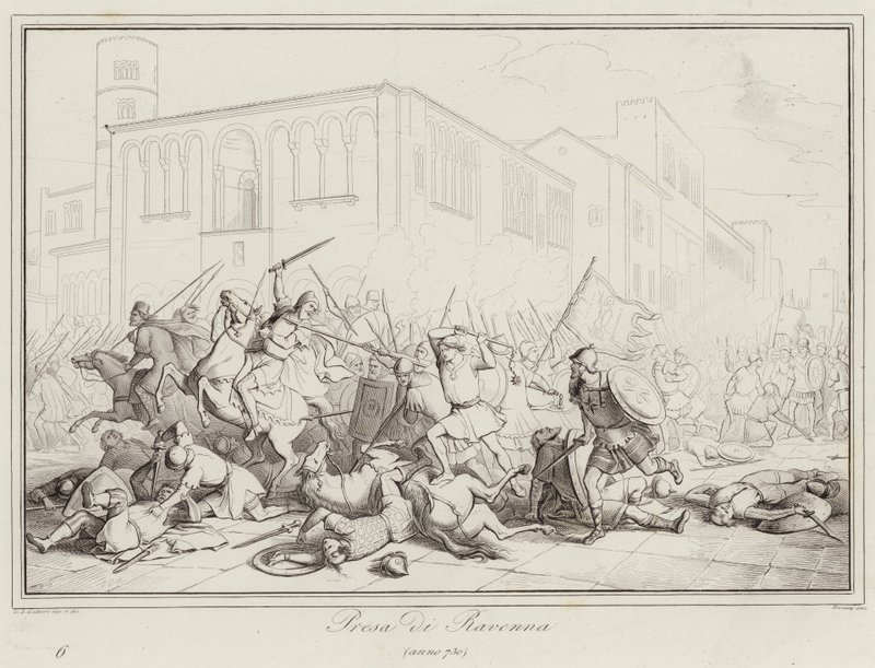 Capture of Ravenna, 730 by Italian School
