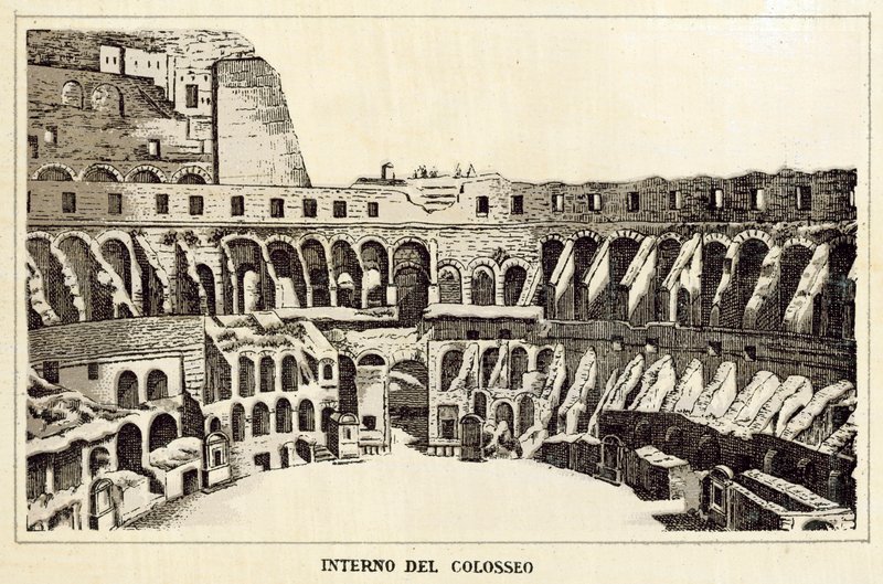 Rome: Interior of the Colosseum by Italian School