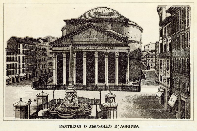 Rome: Pantheon or Mausoleum of Agrippa by Italian School