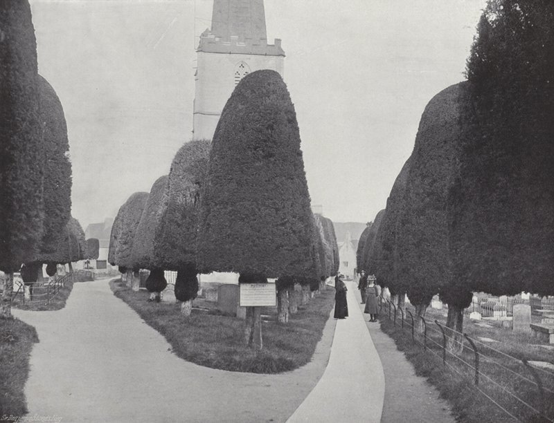 Clipping the Church, Painswick Churchyard by J. Benjamin Stone