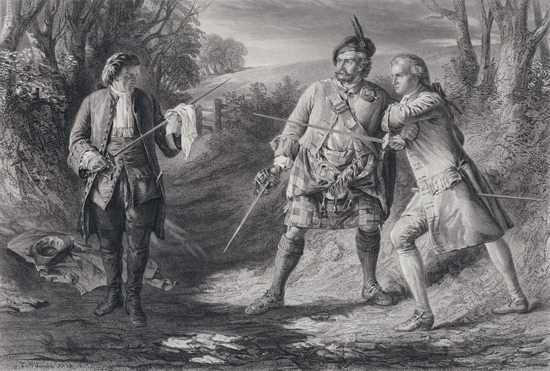Illustration for Rob Roy (engraving) by J.B. (after) MacDonald