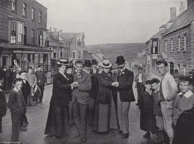 Helston Flora Day, Early Dancers by J. Benjamin Stone