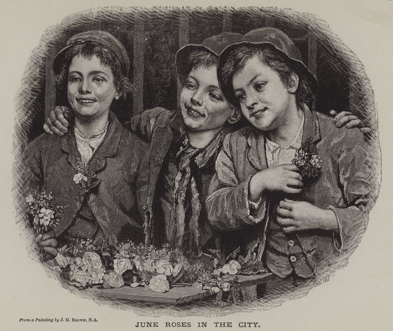 June Roses in the City by J. Gillis Brown