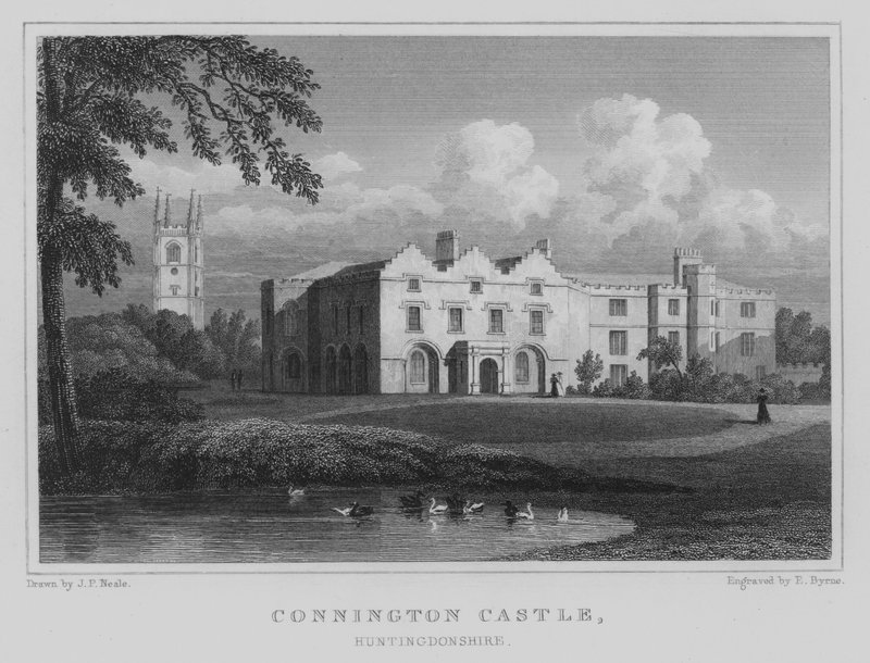 Connington Castle, Huntingdonshire by John Preston Neale
