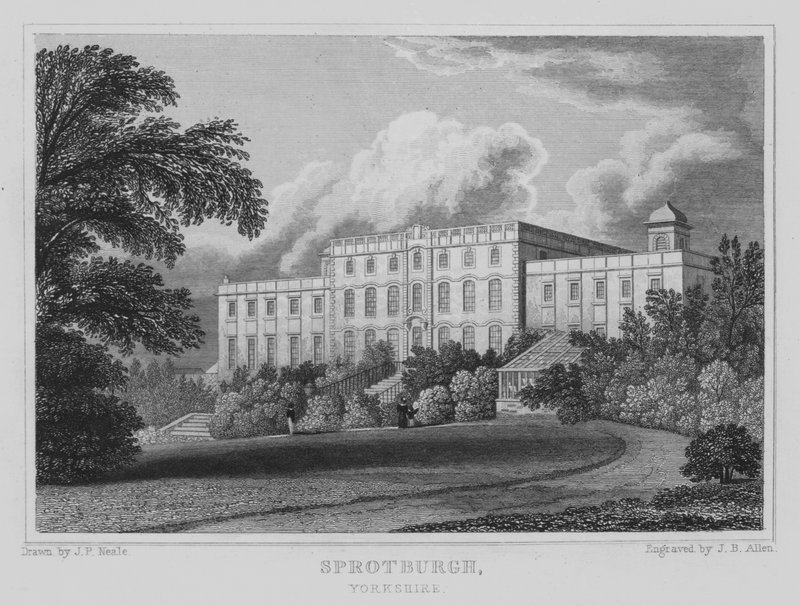 Sprotburgh, Yorkshire (engraving) by John Preston Neale