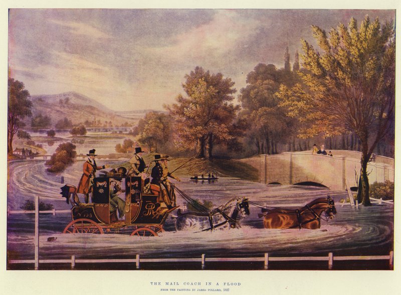The Mail Coach in a Flood by James Pollard