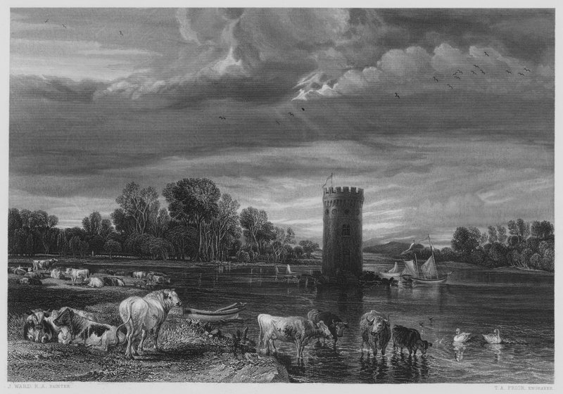 De Tabley Park, from the picture in the Vernon Gallery by James after Ward