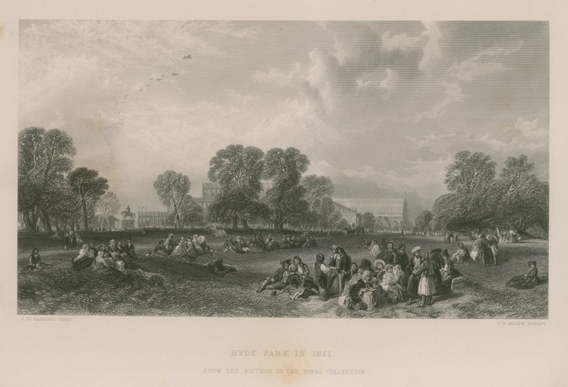 Hyde Park in 1851 by James Duffield Harding