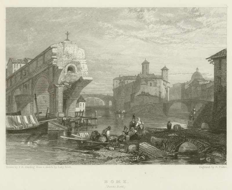 Rome, Ponte Rotti by James Duffield Harding