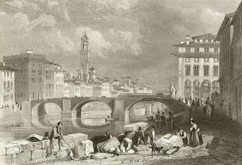 The Bridge of Santa Trinita by James Duffield Harding