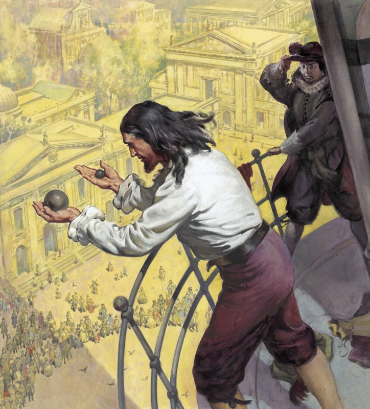 Galileo on the tower of Pisa by James Edwin McConnell