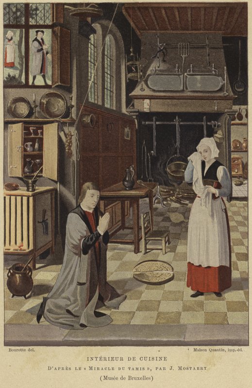 Kitchen interior by Jan Mostaert