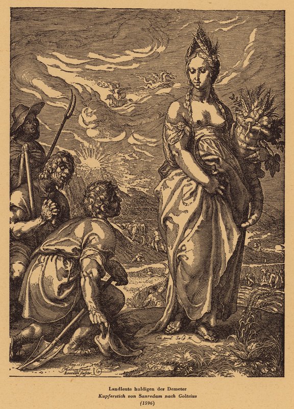 Veneration of Demeter (Ceres) by Jan Saenredam