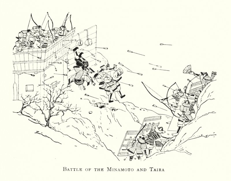 Battle of the Minamoto and Taira by Japanese School