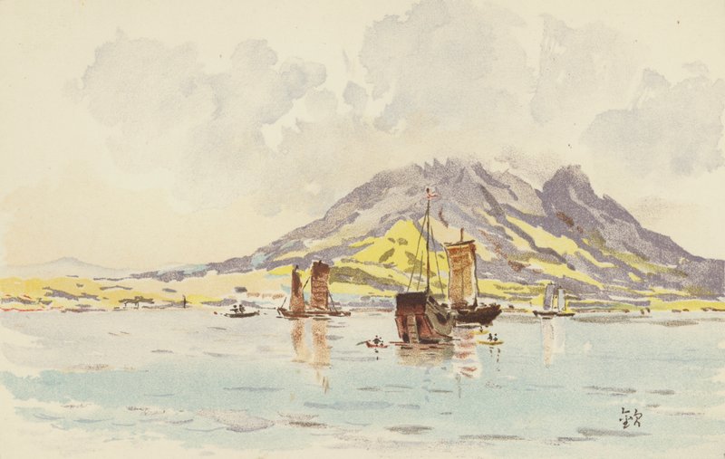 Ho-shang-shan viewed from Ta-lien-wan by Japanese School