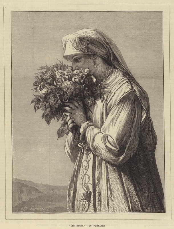 Les Roses by Jean Francois Portaels