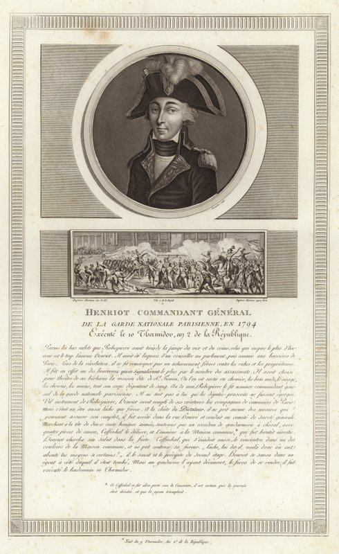 Portrait of Francois Hanriot by Jean Duplessi Bertaux