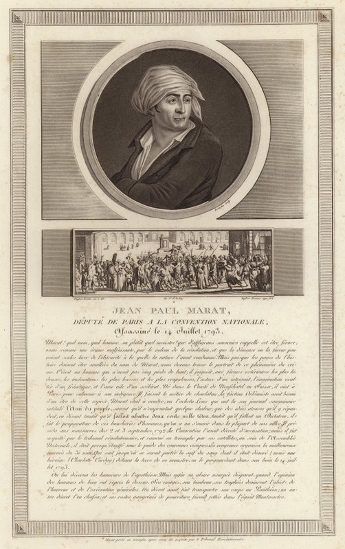 Portrait of Jean-Paul Marat by Jean Duplessi Bertaux