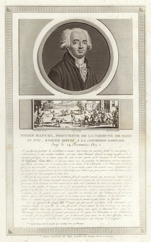 Portrait of Louis Pierre Manuel by Jean Duplessi Bertaux