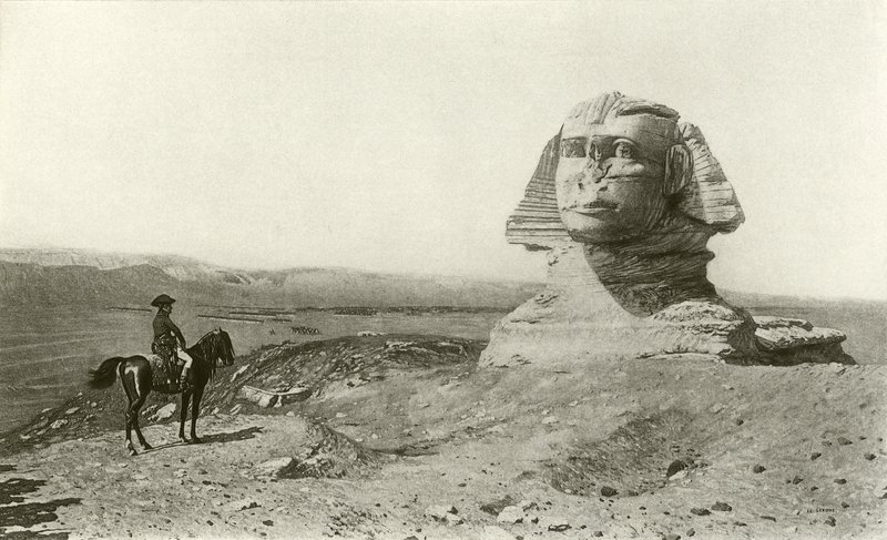 Napoleon and the Sphinx (engraving) by Jean Leon Gerome