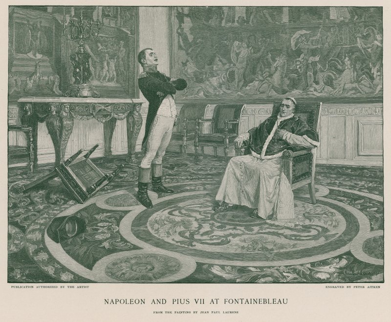 Napoleon and Pius VII at Fontainebleau by Jean Paul Laurens